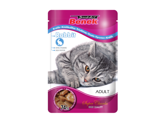 Saszetka dla dorosłego kota królik w sosie 100 g Benek