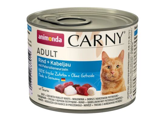 Carny 200 g ADULT wołowina dorsz pietruszka ANIMONDA kot