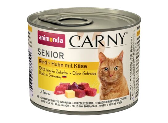 Carny 200 g SENIOR wołowina kurczak ser ANIMONDA kot