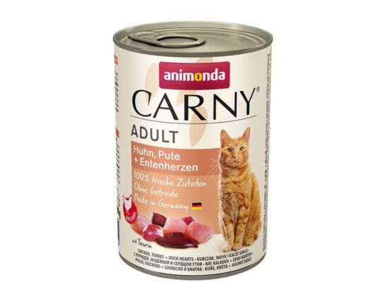 Carny 400 g kurczak indyk serca kacze ANIMONDA kot