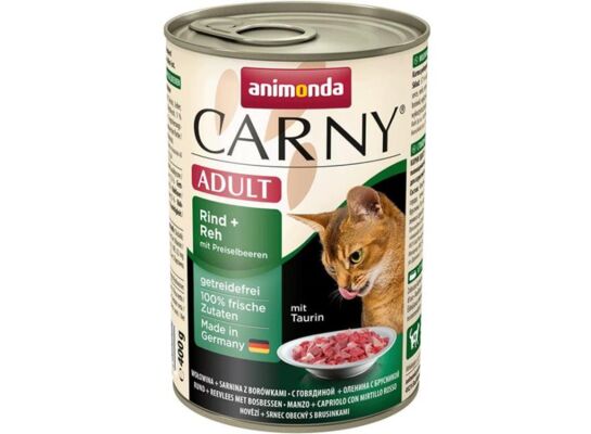 Carny 400 g wołowina dziczyna borówka ANIMONDA kot