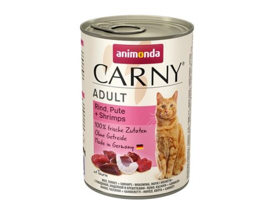 Carny 400 g wołowina indyk krewetka ANIMONDA kot