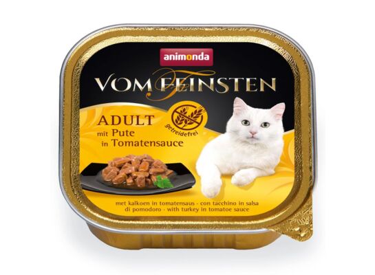 Karma dla kota Vom Feinsten ADULT bez zbóż indyk sos pomidorowy  100 g ANIMONDA