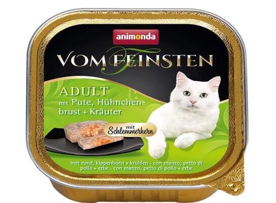 Karma dla kota Vom Feinsten ADULT indyk pierś kurczak w ziołowy 100 g ANIMONDA