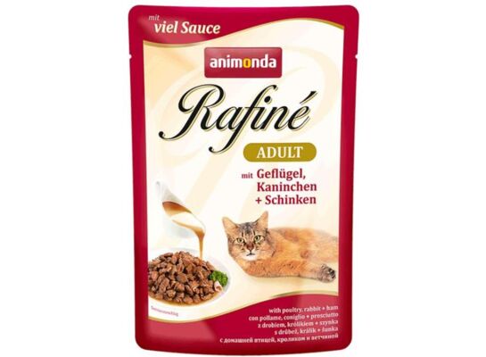 Saszetka rafine soupe dób królik + szynka 100 g ANIMONDA kot