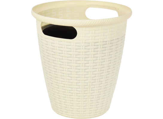 Donica rattanowa D 470 mm / 50 l z doniczką wewnętrzną 27 l kremowy