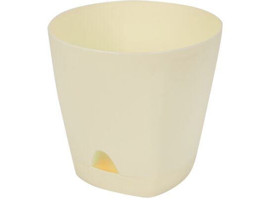 Doniczka plastikowa z podstawką Amsterdam 250 mm/8 l kremowy