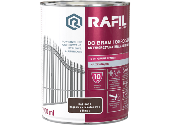 Farba "BRAMA" brązowa czekolada 0,9 l RAFIL