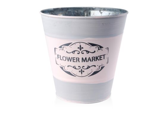 Osłonka metalowa 15 x 15 cm FLOWER MARKET