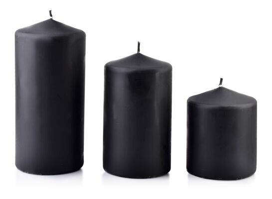 Świeca walec średni 8 x 14 cm CLASSIC CANDLES czarna