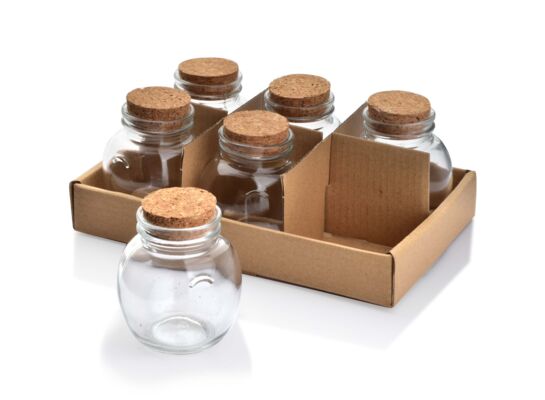 Komplet 6 słoików 6,4 x 8,2 cm BASIC KITCHEN COOKINI