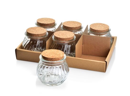 Komplet 6 słoików 7,8 x 7,6 cm BASIC KITCHEN COOKINI