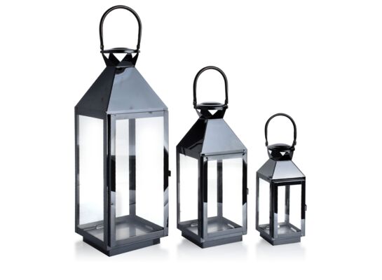 Komplet 3 latarni LORENZO BLACK