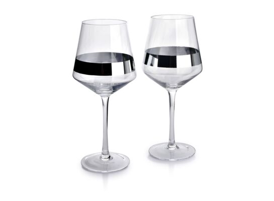 Kieliszek do wina 580 ml MIRELLA SILVER 6,9 x 7,9 x 22,5 cm 2 sztuki