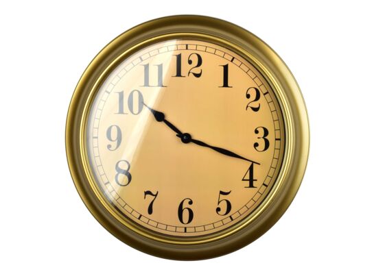 Zegar ścienny 59 cm stare złoto