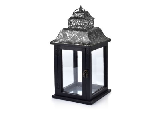 Latarnia 21 x 21 x 44 cm LEVI SILVER