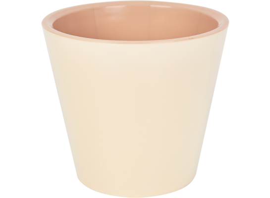 Osłonka plastikowa z doniczką wewnętrzną London 230 mm/5 l kremowy