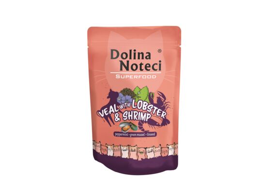 Saszetka Superfood 85 g cielęcina z homarem i krewetkami Dolina Noteci Kot