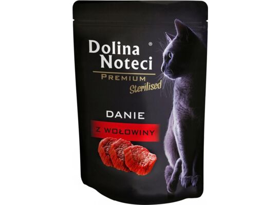 Karma mokra dla kotów Sterilised DANIE Z WOŁOWINY 85 g Dolina Noteci