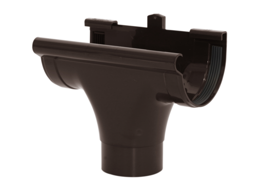 Wypust rynny przelotowy S130 brązowy