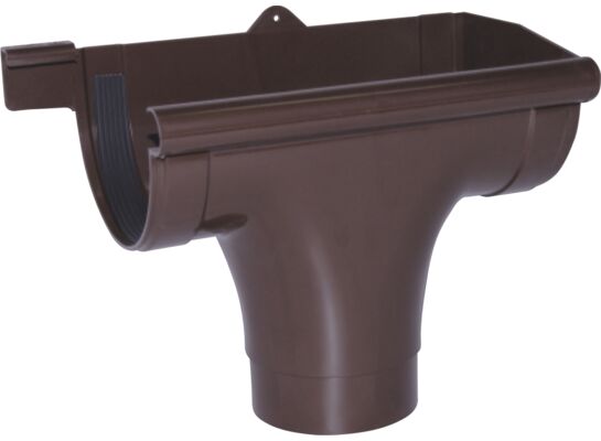 Wypust rynny prawy S130 Ø130 brązowy