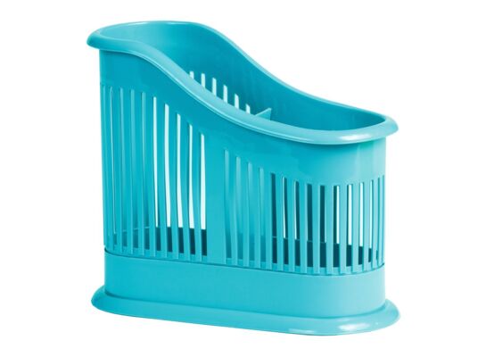 Ociekacz na sztućce Soleo 2-komorowy turkusowy DOMOTTI