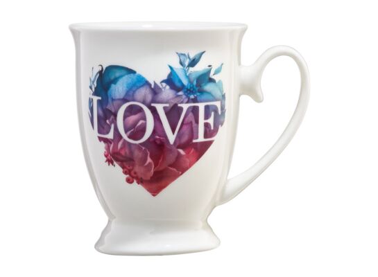 Kubek 300 ml wielokolorowe serce LOVE