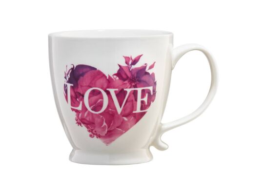 Kubek 480 ml różowe serce LOVE