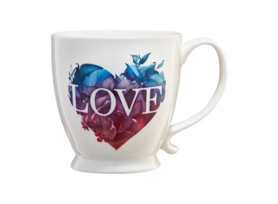 Kubek 480 ml wielokolorowe serce LOVE