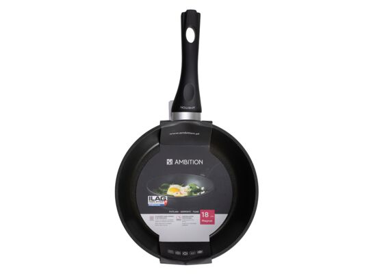 Patelnia 18 cm czarna Magnat AMBITION