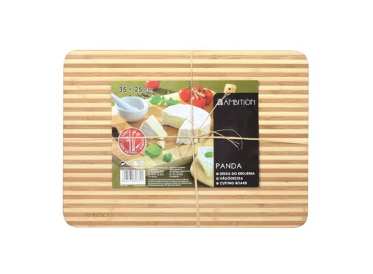 Deska bambusowa do krojenia Panda 35 x 25 x 2 cm paski AMBITION
