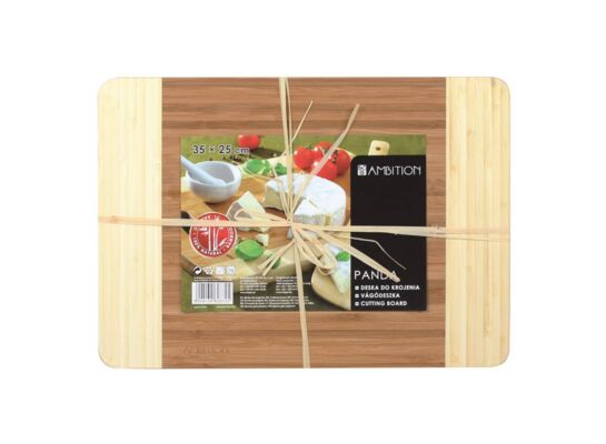 Deska bambusowa do krojenia Panda 35 x 25 x 2 cm gładka AMBITION