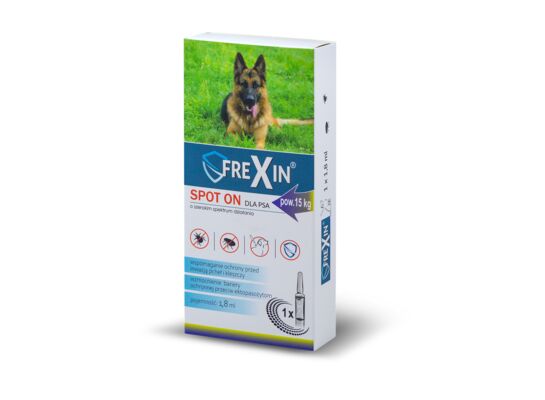 Krople dla psa 1,8ml powyżej 15 kg FREXIN