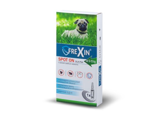 Krople dla psa 1,5 ml 5-15 kg FREXIN