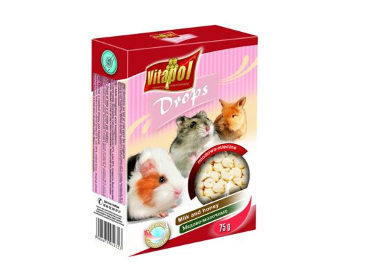 Vitapol dropsy dla gryzoni mleczno miod 75 g