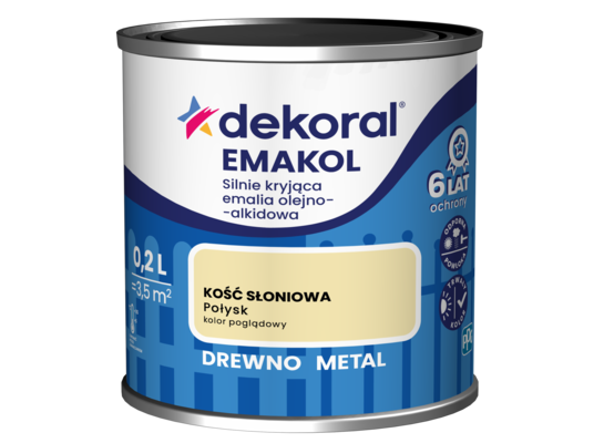 Emalia olejno-alkidowa EMAKOL Kość słoniowa 0,2 l Dekoral