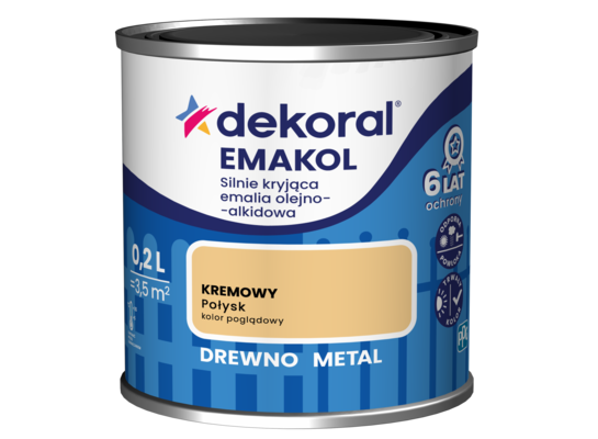 Emalia olejno-alkidowa EMAKOL Kremowy 0,2 l Dekoral