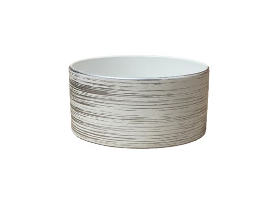 Miska Venus 16 cm ceramiczna biało-srebrna