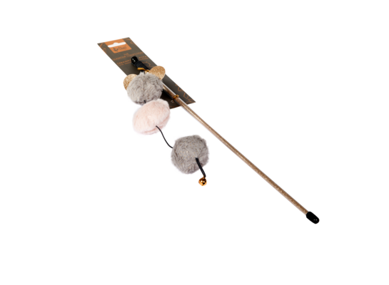 Wędka dla kota "Glamour" pompony 45 x 28 cm