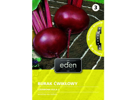 Burak ćwikłowy na taśmie Czerwona Kula 6 m Eden