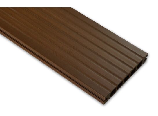 Deska tarasowa WPC ryflowana dąb brąz 220 x 14 x 2 cm Winfloor