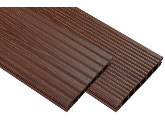 Deska tarasowa WPC ryflowana jasny brąz 240 x 14 x 2 cm Winfloor