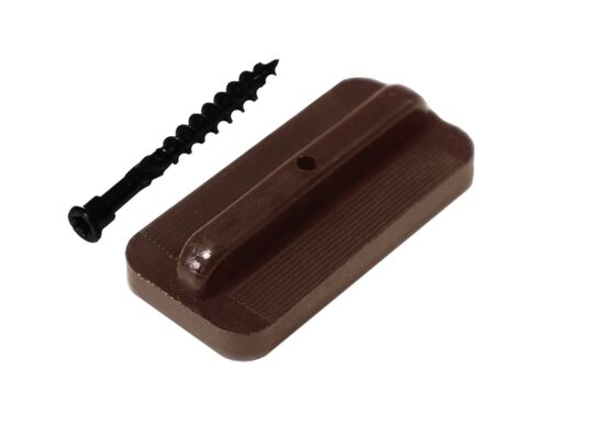 Klips mocujący + wkręt ciemny brąz