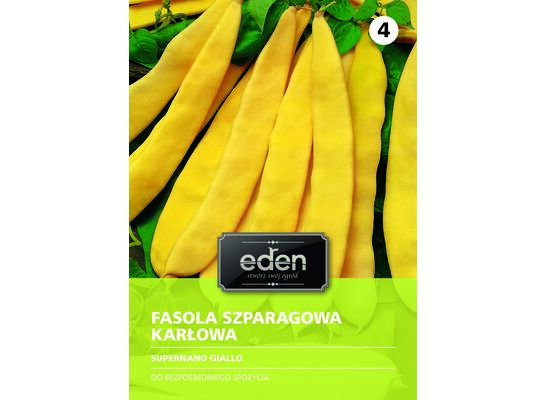 Fasola szparagowa karłowa żółta szerokostrąkowa Supernano Giallo 30 g Eden
