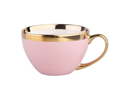 Filiżanka jumbo nbc AURORA GOLD 400 ml pudrowy róż