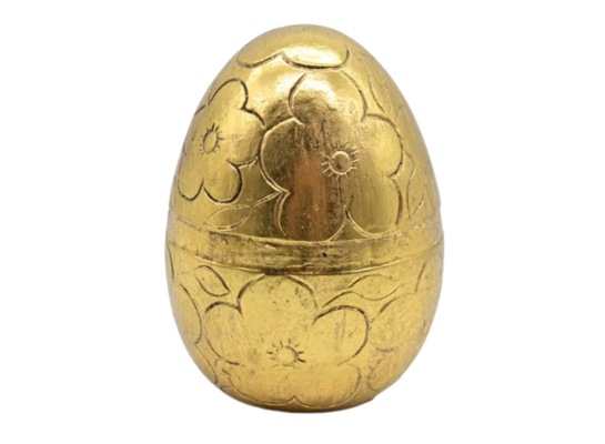 Jajko ceramiczne 10 x 10 x 13,2 cm złoty