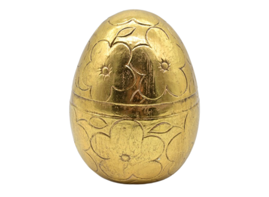 Jajko ceramiczne 13,7 x 13,7 x 17,3 cm złoty