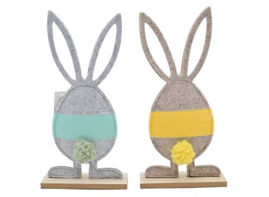 Zając filcowy 14 x 4 x 28 cm