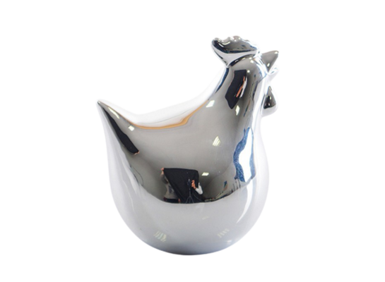 Kura ceramiczna 8 x 6 x 9 cm srebrny