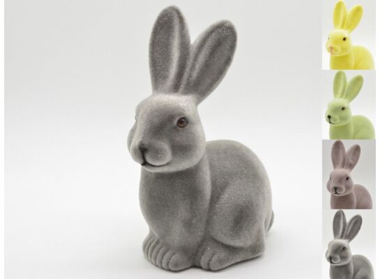 Zając flokowany 14 x 7 cm